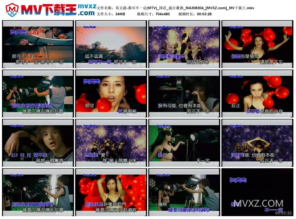 莫文蔚-那可不一定(MTV)_国语_流行歌曲_MA308304